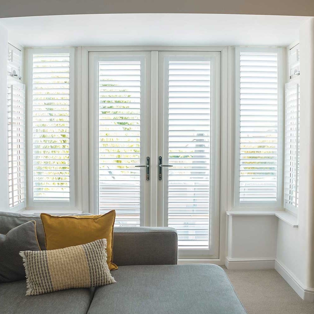 Perfect Fit Shutter Blind Cotton White Living