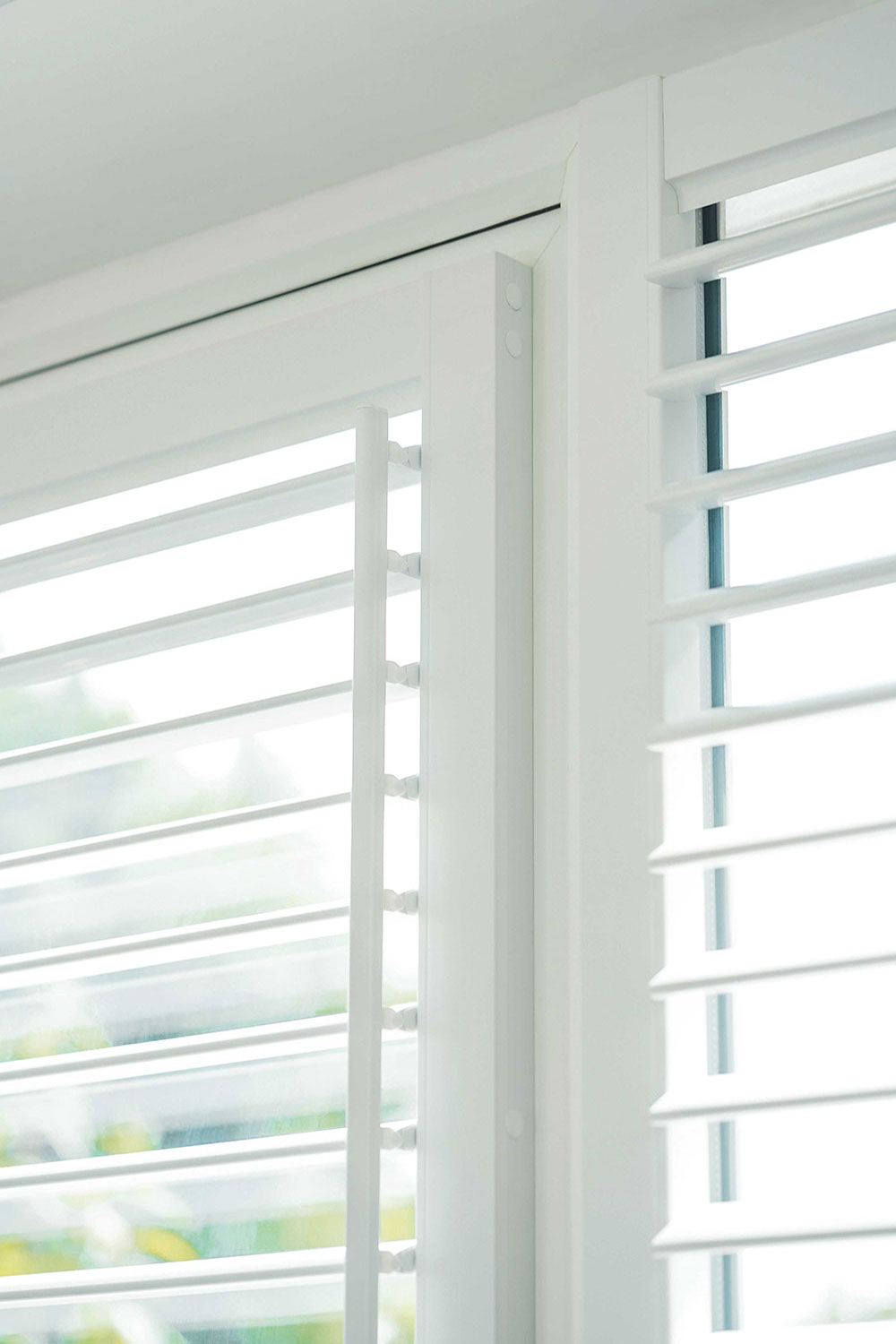 Perfect Fit Shutters Blinds Cotton White Wand